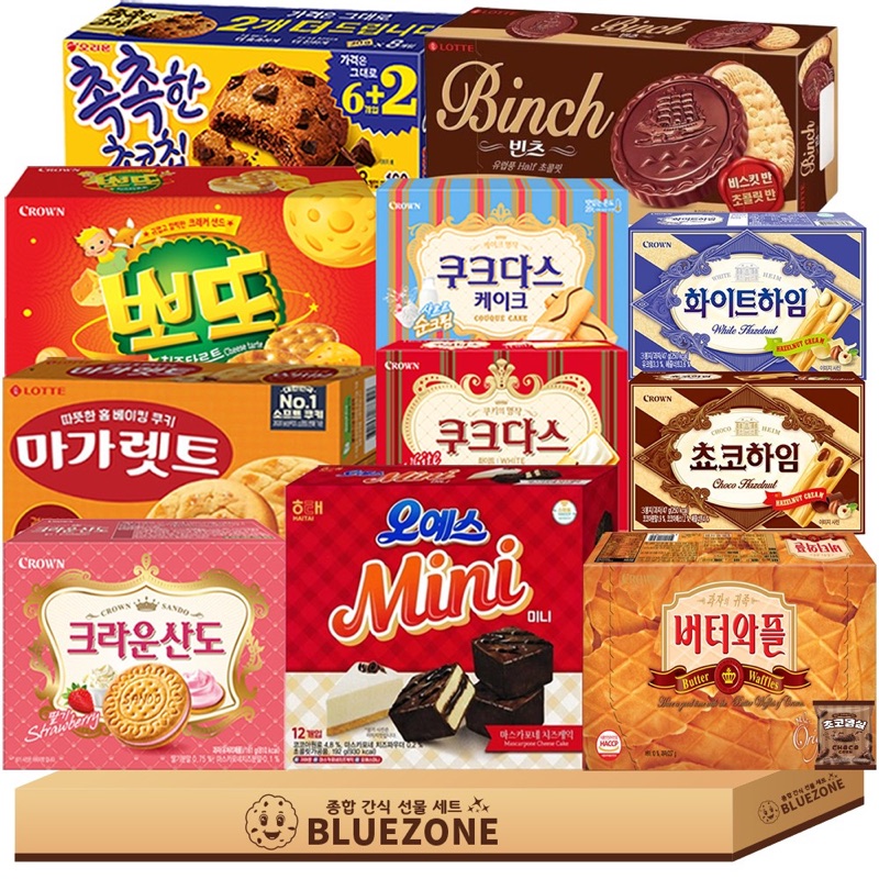 사무실 과자 세트 (촉촉한초코칩·산도·뽀또·오예스 등 12종)